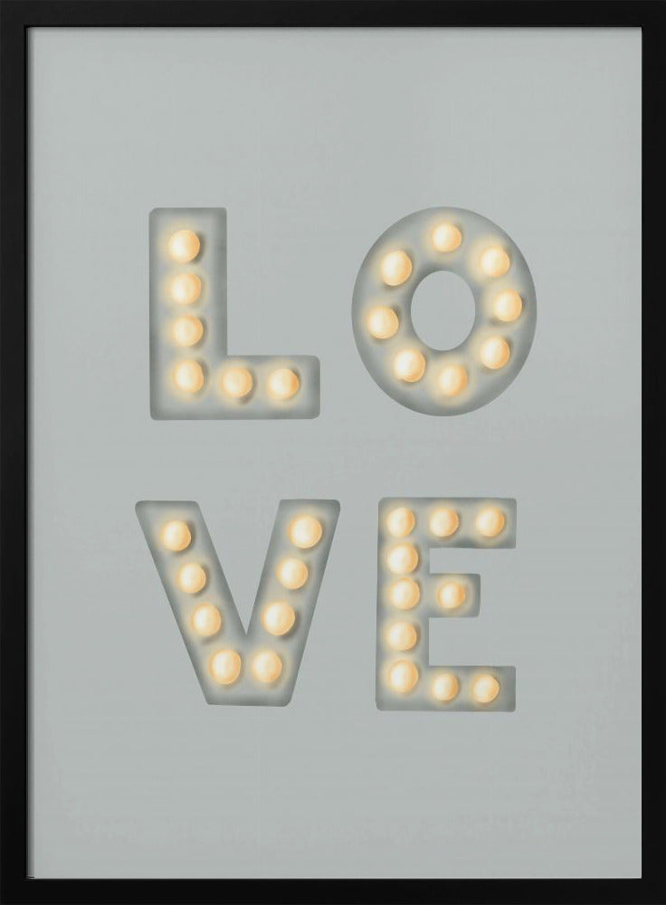 LIEFDE Lichtletters Groen | Poster