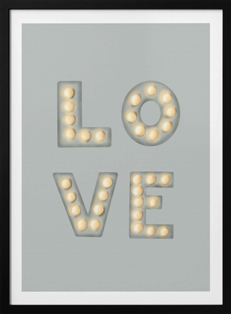 LIEFDE Lichtletters Groen | Poster