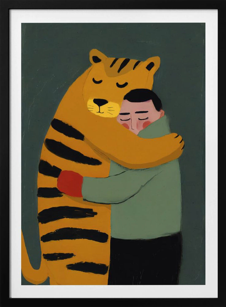 De zachte knuffel van de tijger | Poster