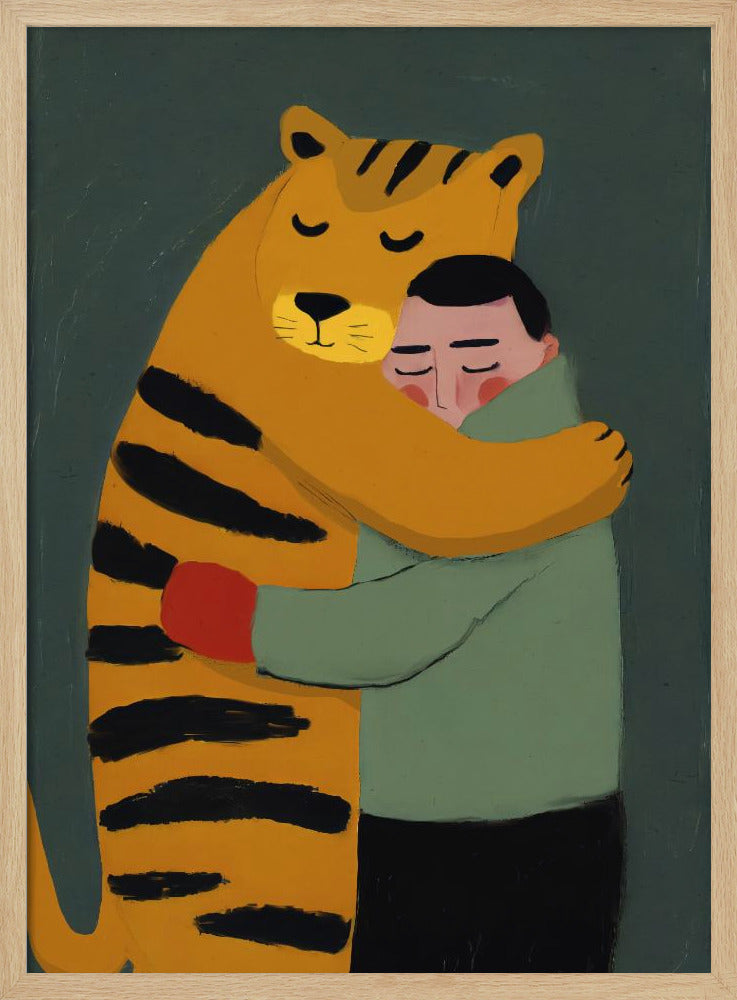 De zachte knuffel van de tijger | Poster
