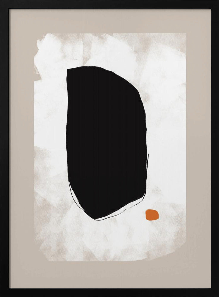 Gedurfde zwarte vorm met contrast | Poster