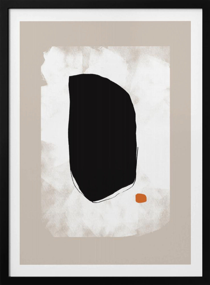 Gedurfde zwarte vorm met contrast | Poster