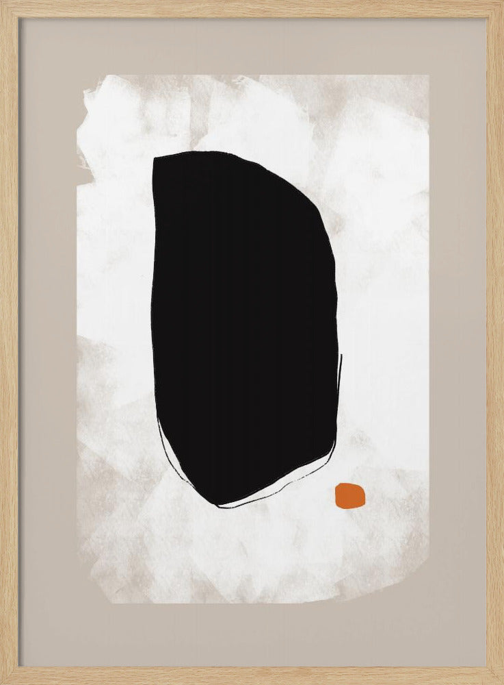 Gedurfde zwarte vorm met contrast | Poster