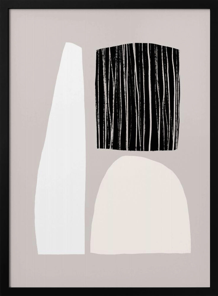 Geometrische vormen in neutrale tinten | Poster