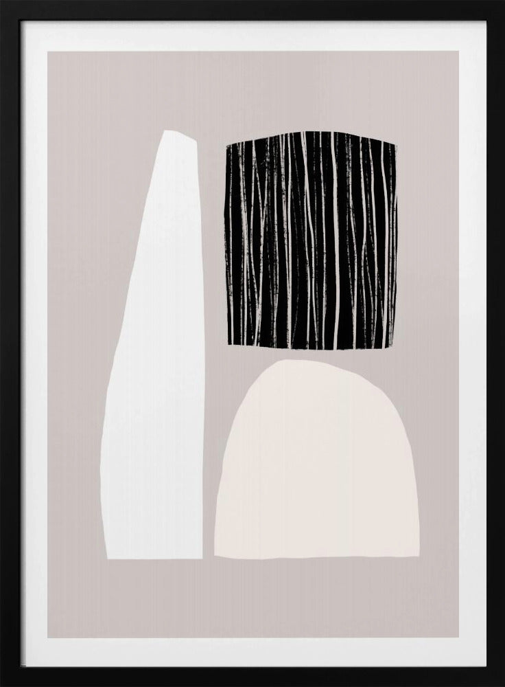 Geometrische vormen in neutrale tinten | Poster