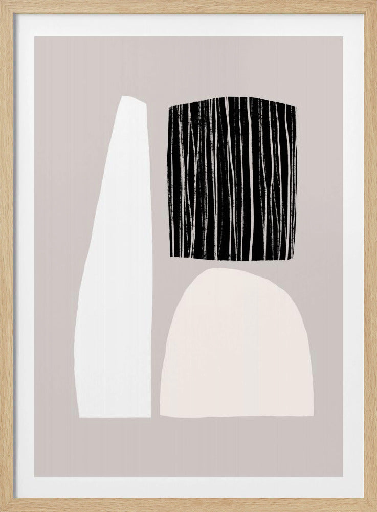 Geometrische vormen in neutrale tinten | Poster