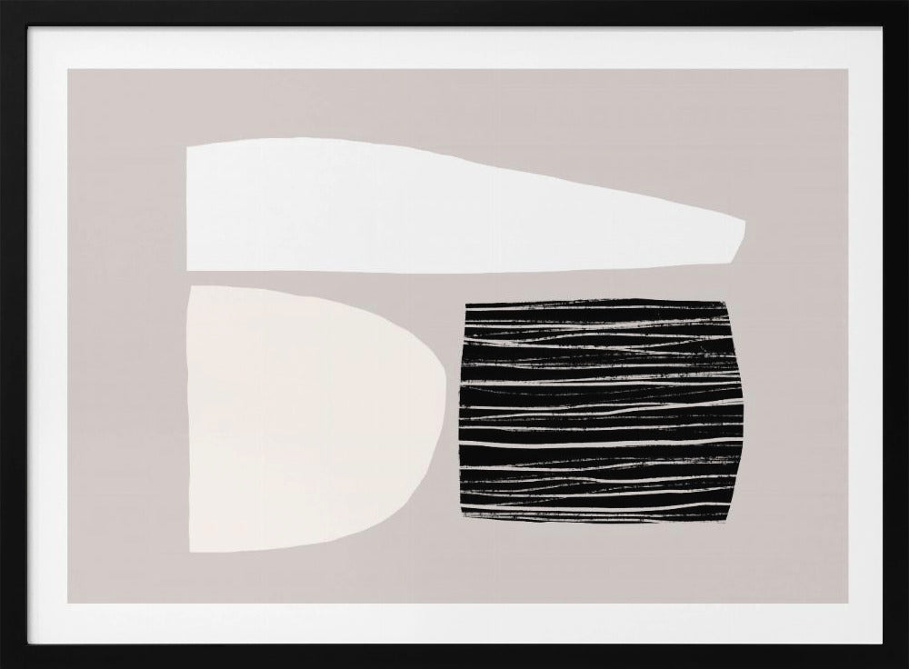 Geometrische vormen in neutrale tinten | Poster