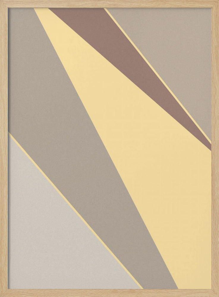 Abstracte vormen geel | Poster