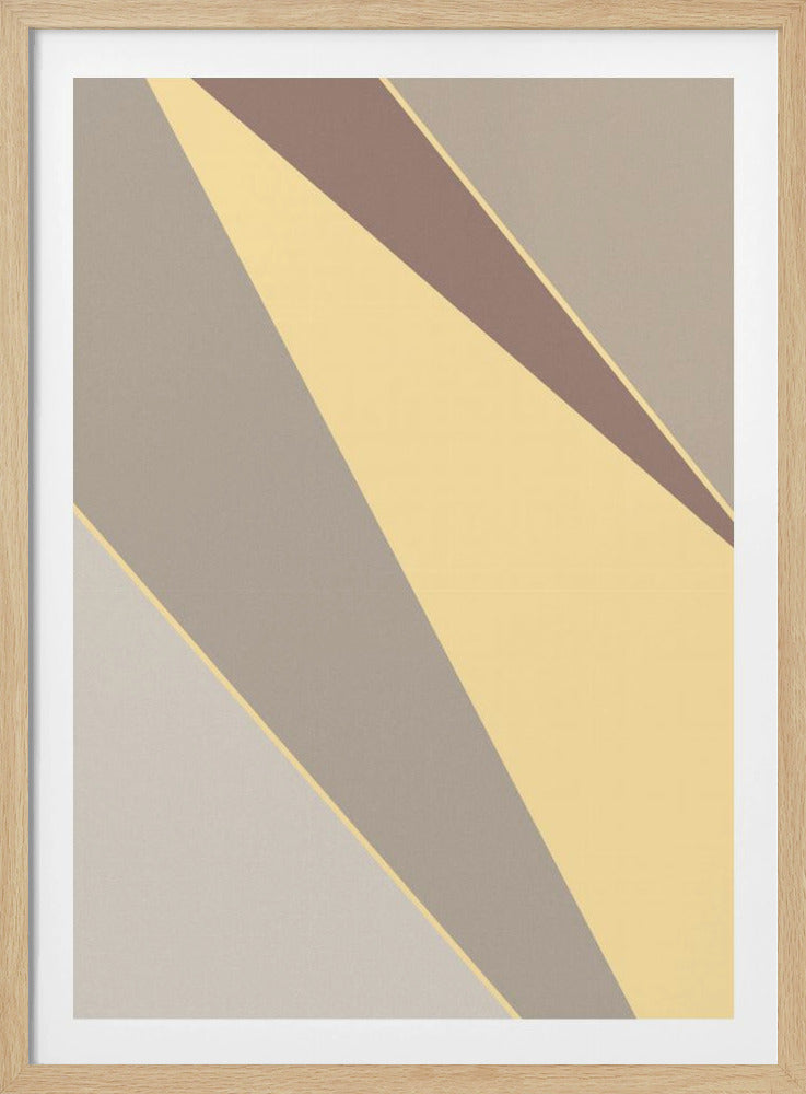 Abstracte vormen geel | Poster