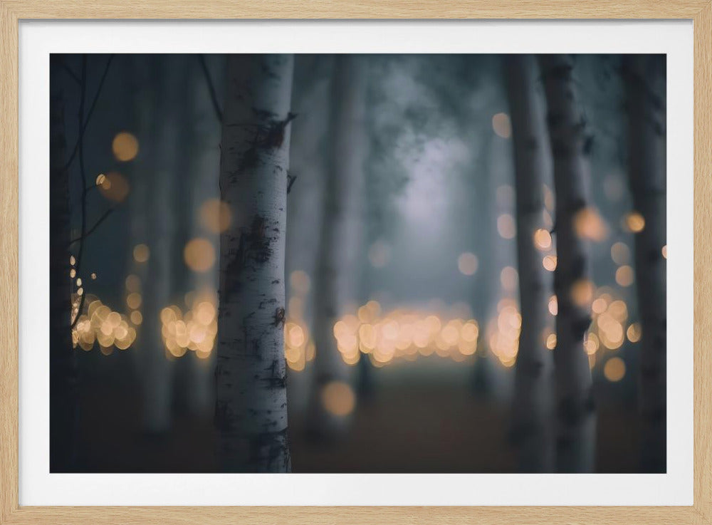 Betoverd Gloeiend Bos | Poster