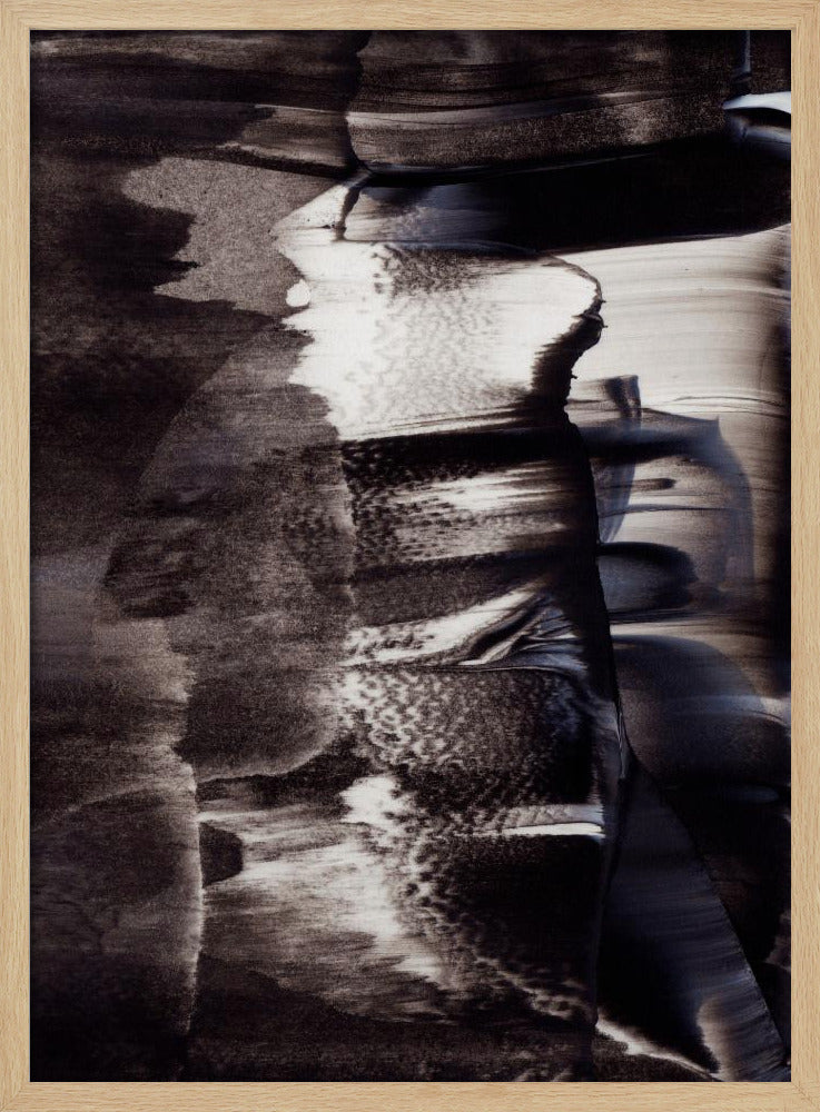 Monochrome texturen en vloeiende penseelstreken | Poster