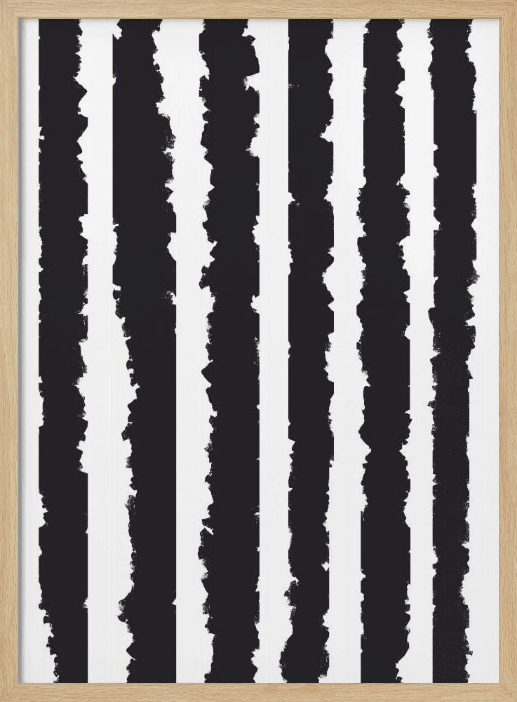 Verticale strepen met gekartelde randen | Poster