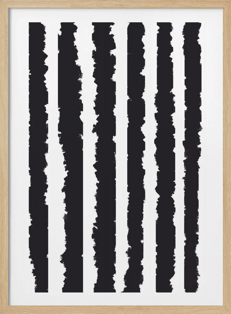 Verticale strepen met gekartelde randen | Poster