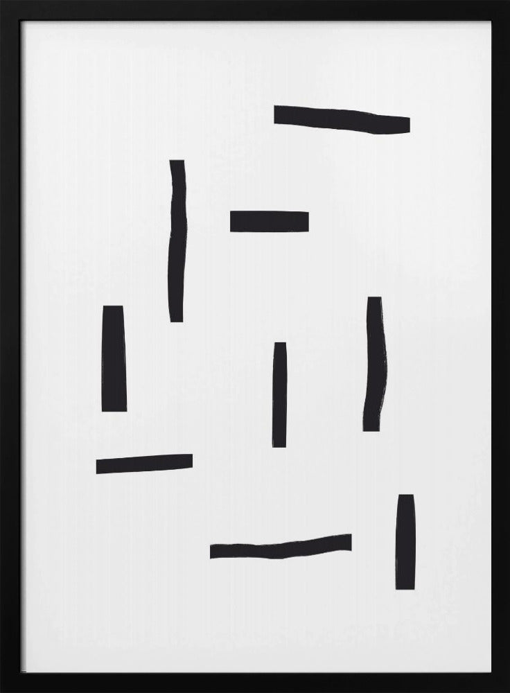 Black Lines On A White Background | Poster