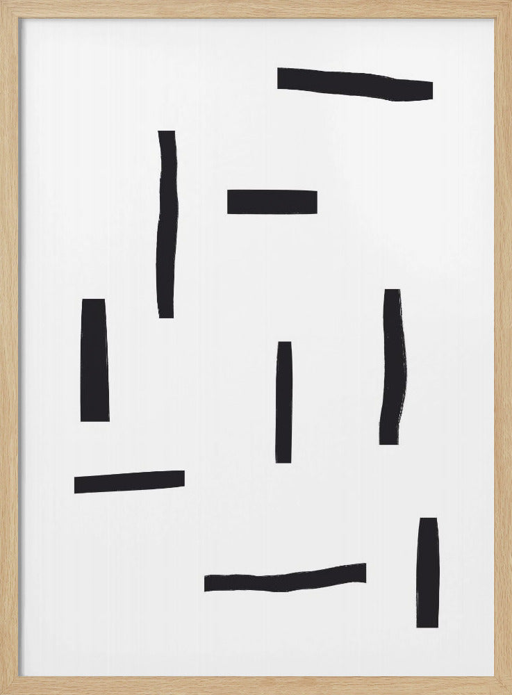 Black Lines On A White Background | Poster