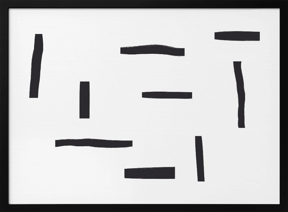 Black Lines On A White Background | Poster