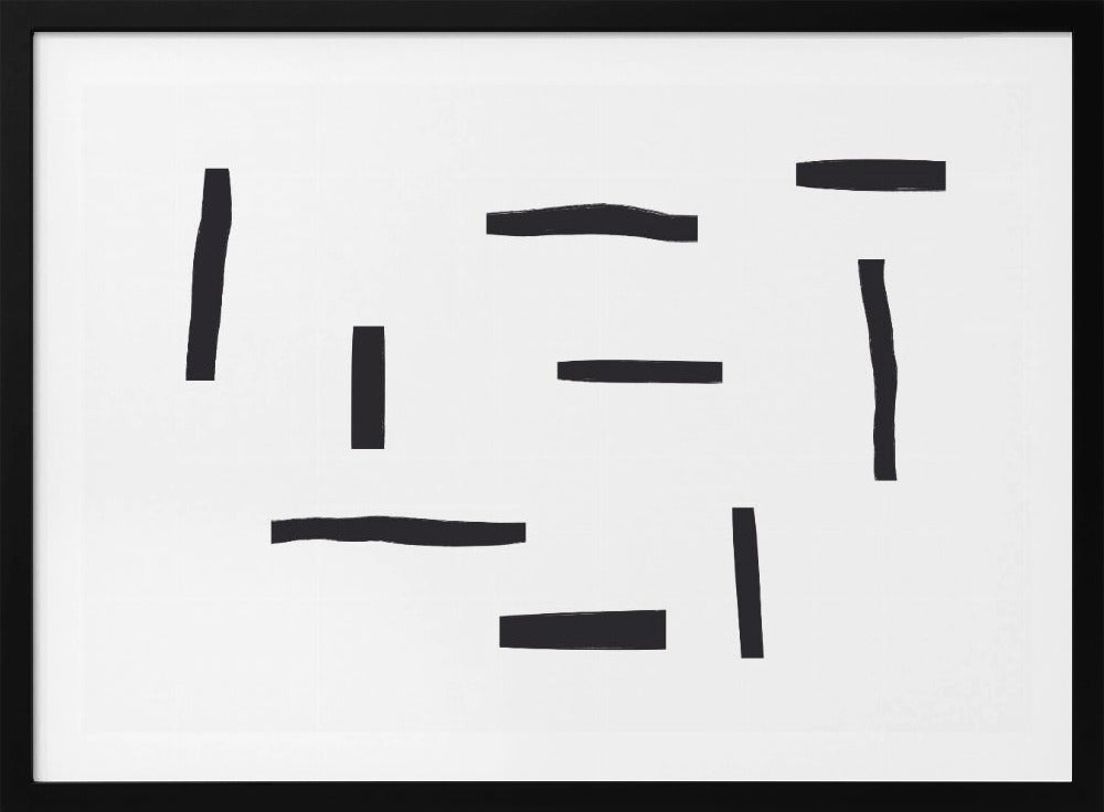 Black Lines On A White Background | Poster