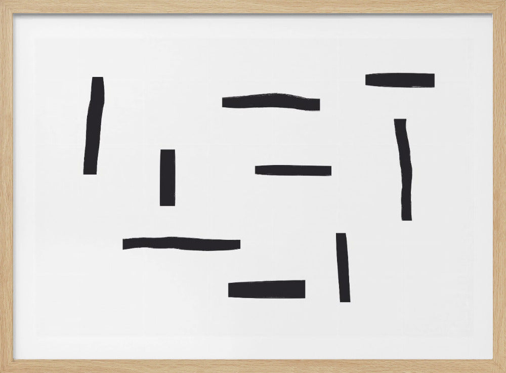 Black Lines On A White Background | Poster