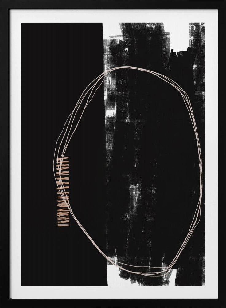 Abstract zwart-wit kunstwerk | Poster
