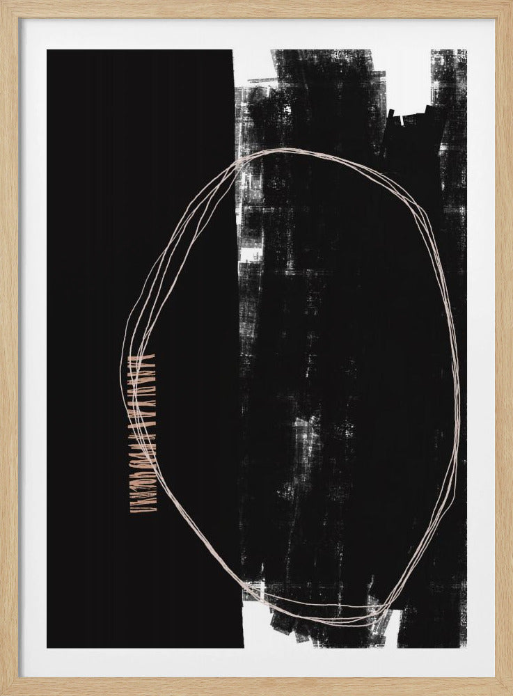 Abstract zwart-wit kunstwerk | Poster