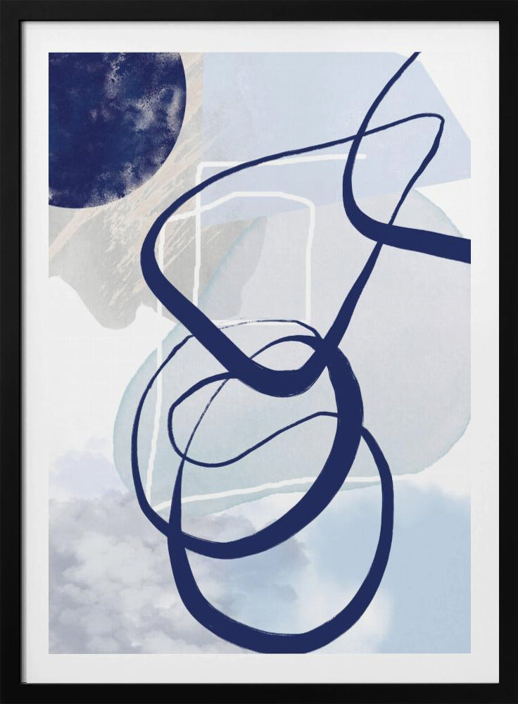 Lijnen van Blauw-2 | Poster