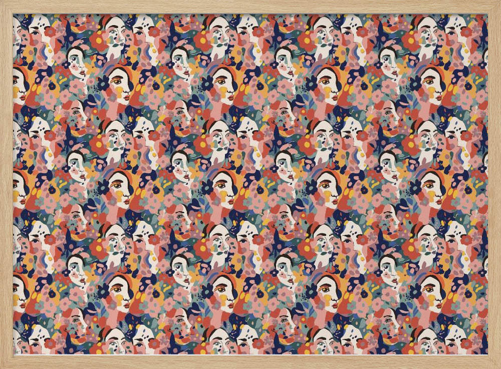 Floral Faces Harmony | Poster
