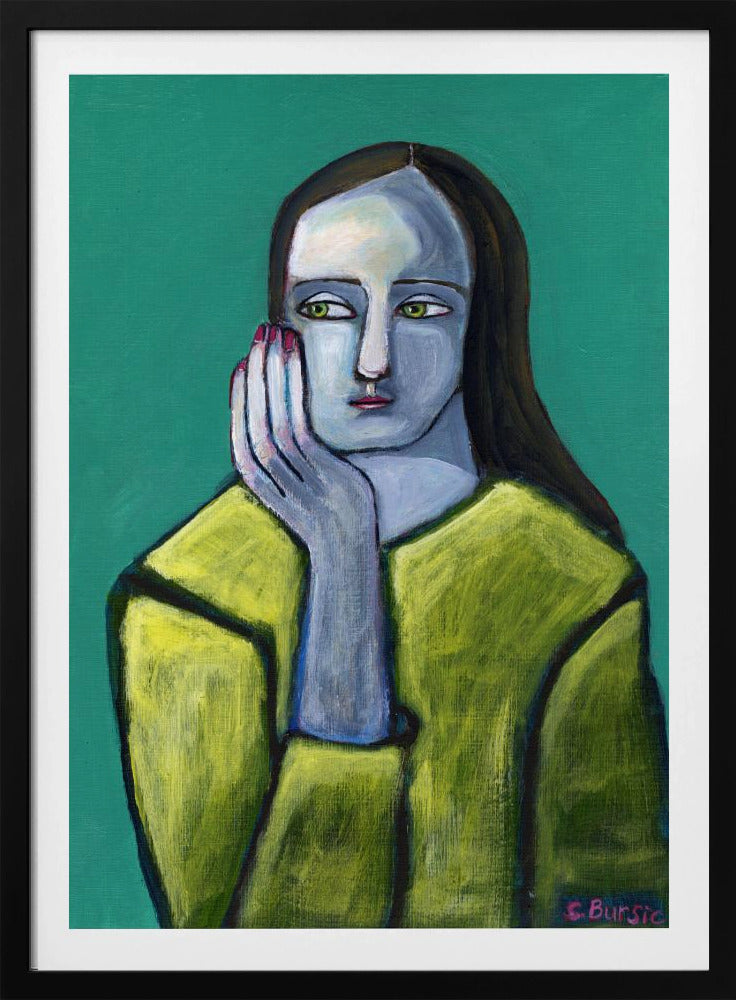 Vrouw met grote handen | Poster
