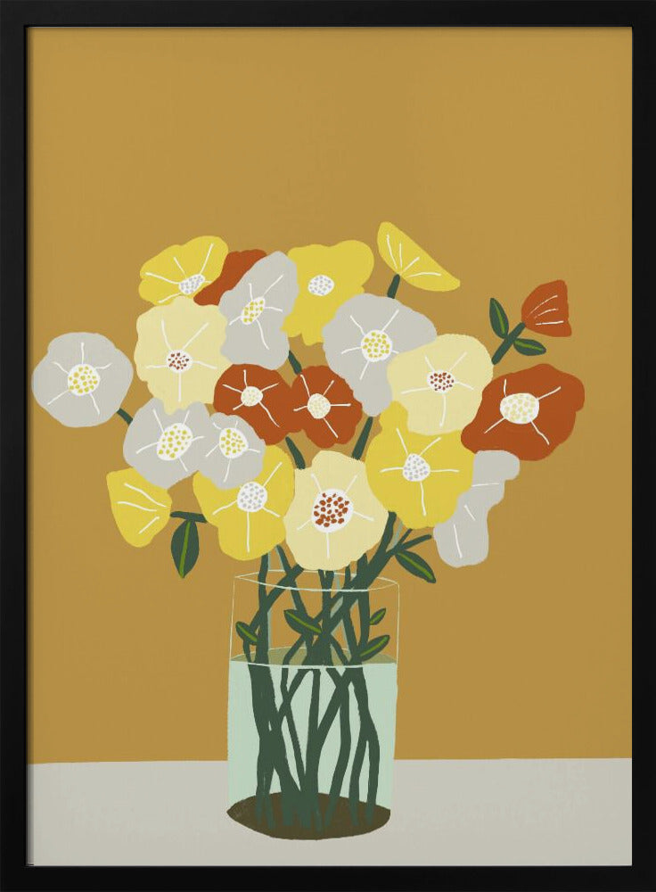 Vaas met bloemen | Poster