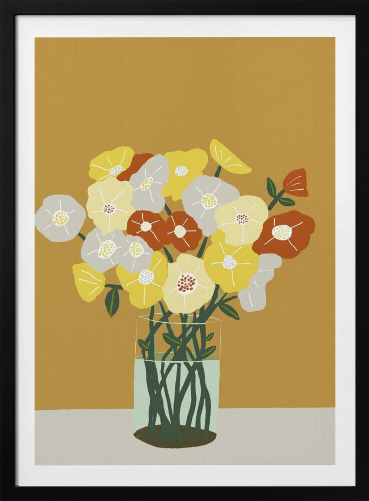 Vaas met bloemen | Poster