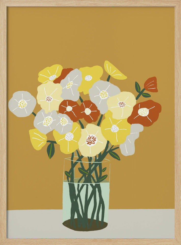 Vaas met bloemen | Poster