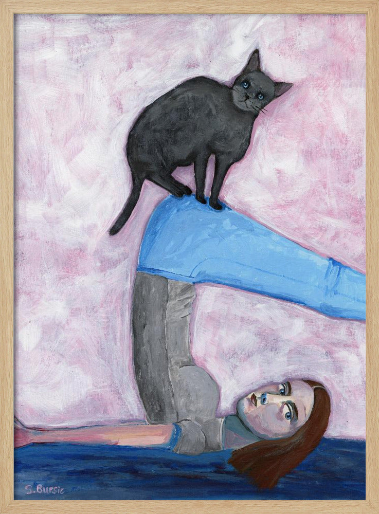 Yoga met mijn kat | Poster