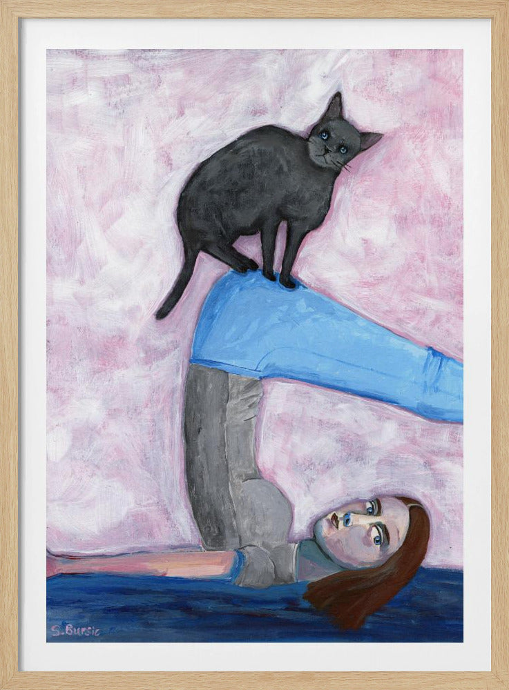Yoga met mijn kat | Poster