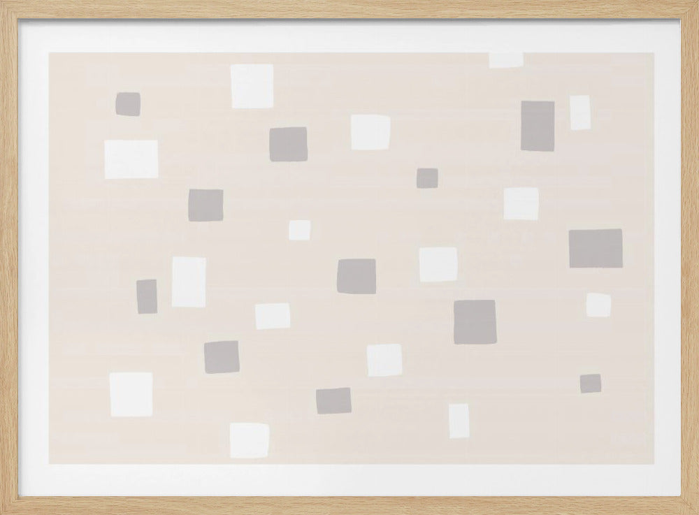Grijze en witte vierkanten | Poster