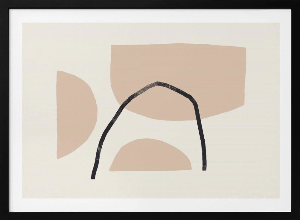 Geometrische vormen in aardse tinten | Poster