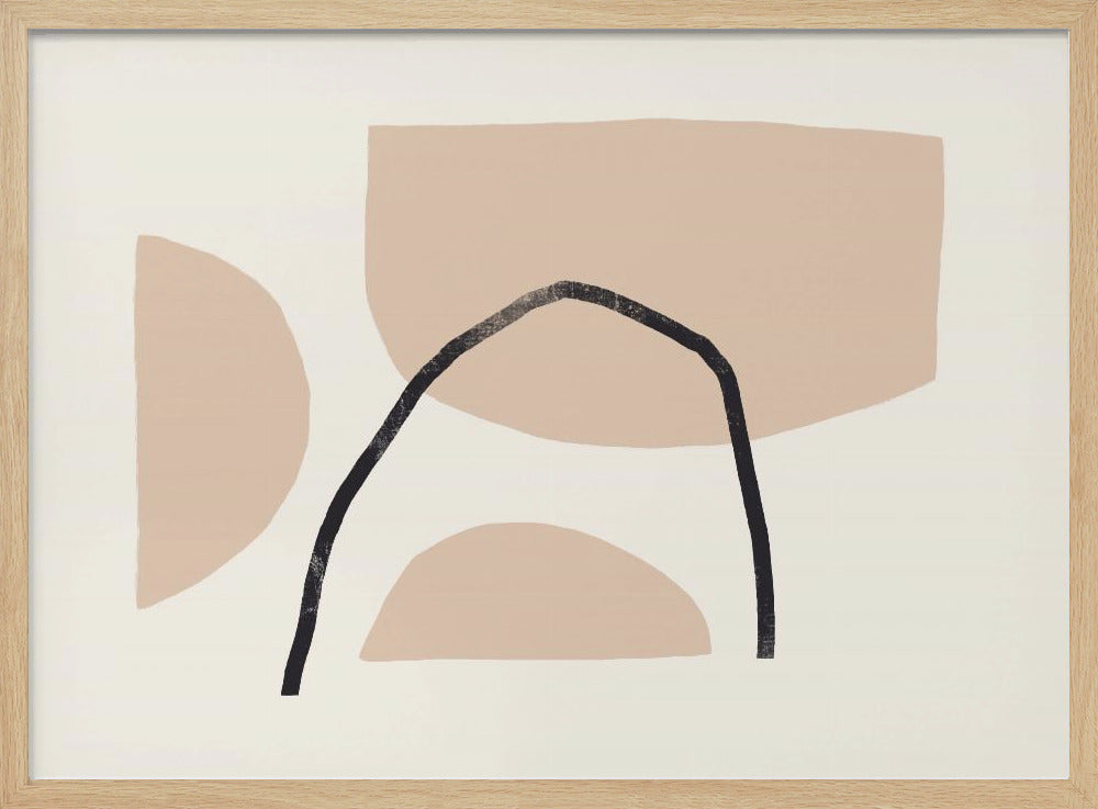 Geometrische vormen in aardse tinten | Poster