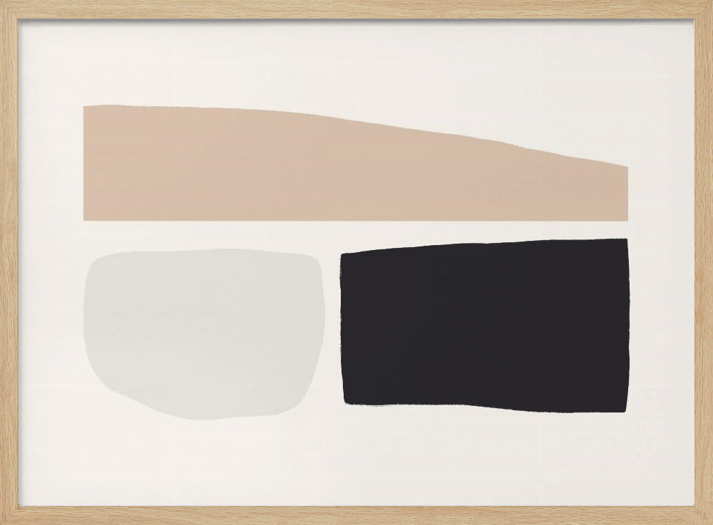 Geometrische vormen in neutrale tinten | Poster