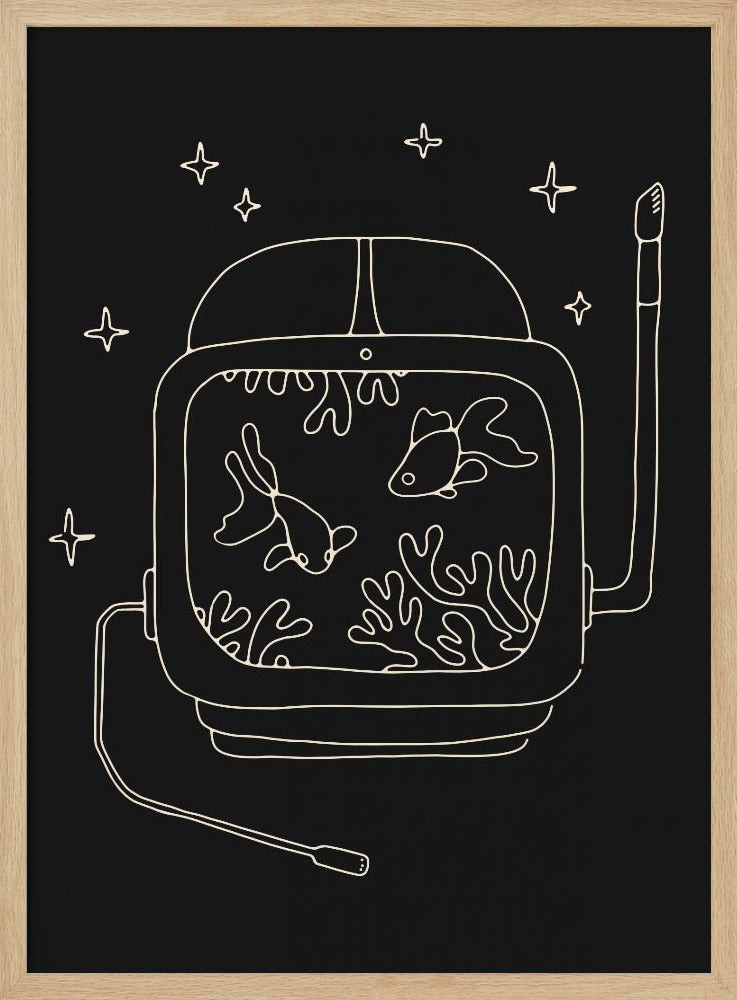 Astronaut en Vissen | Poster