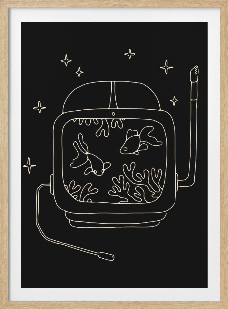 Astronaut en Vissen | Poster