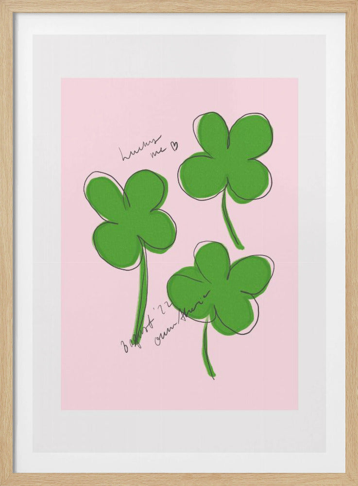 Drie geluksklavers | Poster