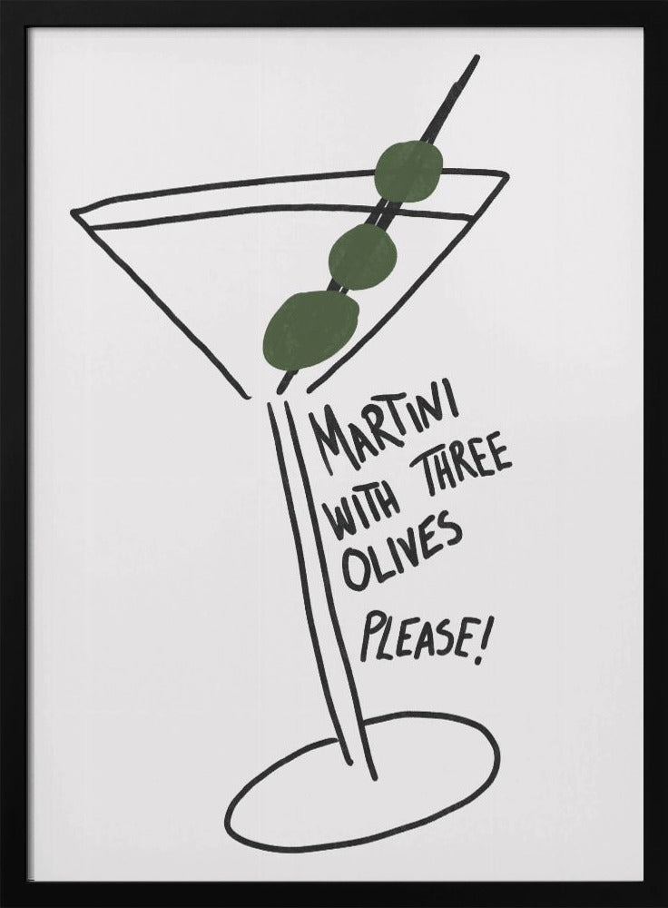 Olijven Trio Martini | Poster