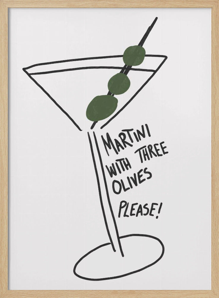 Olijven Trio Martini | Poster