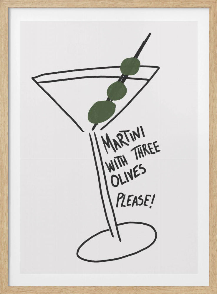 Olijven Trio Martini | Poster