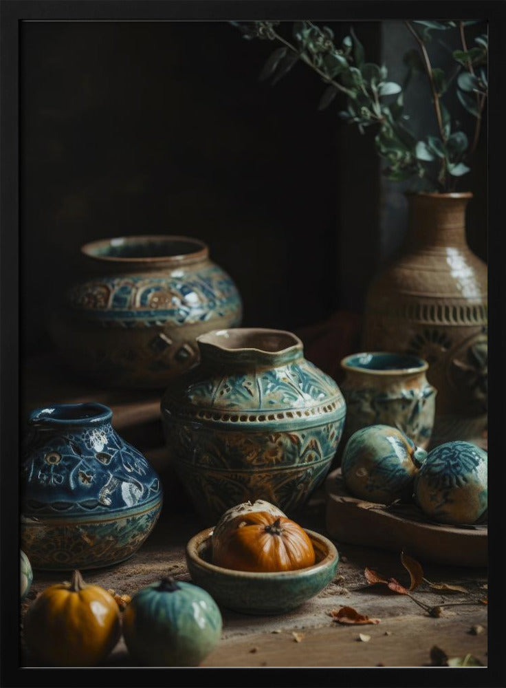 Ceramic Harvest Scene | Poster