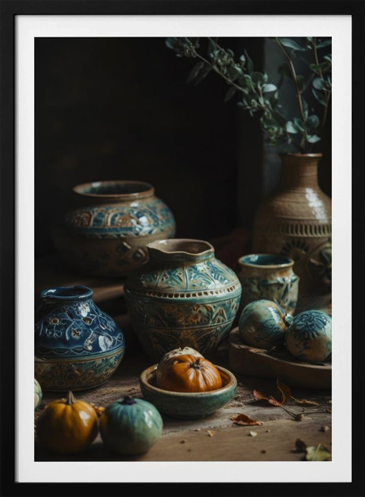 Ceramic Harvest Scene | Poster