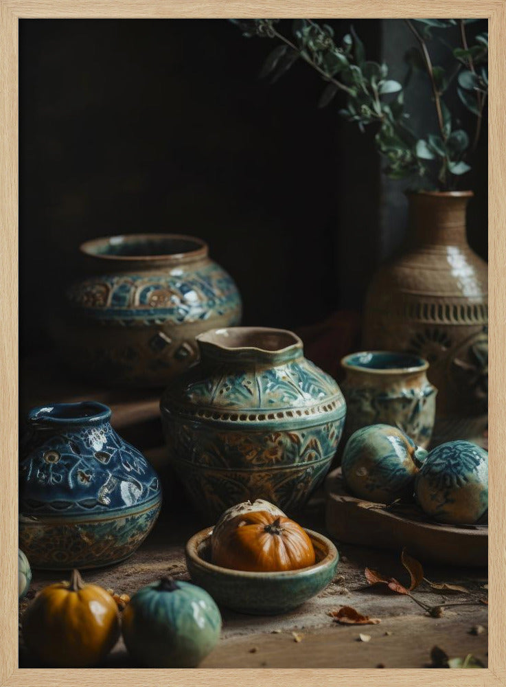 Ceramic Harvest Scene | Poster
