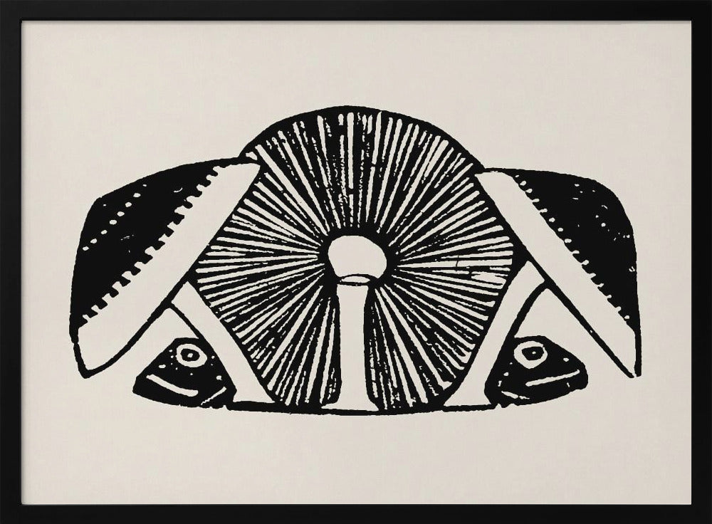 Three Mushrooms 1892 Beige | Poster