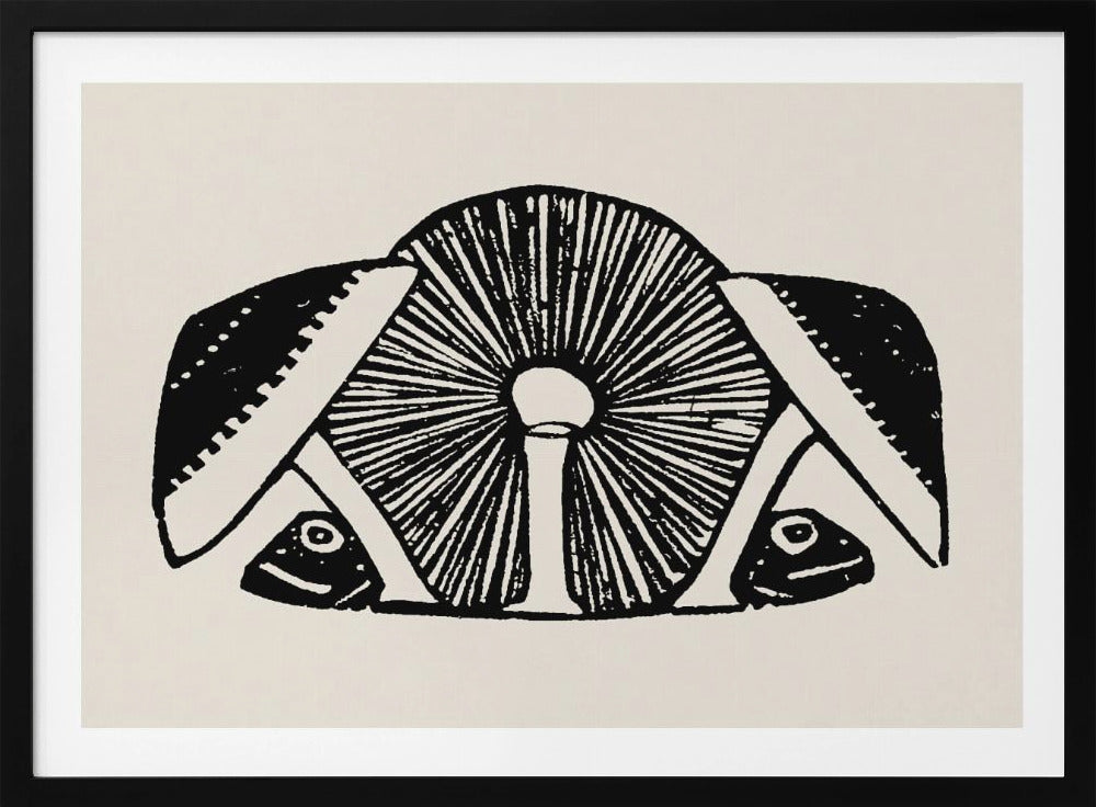 Three Mushrooms 1892 Beige | Poster
