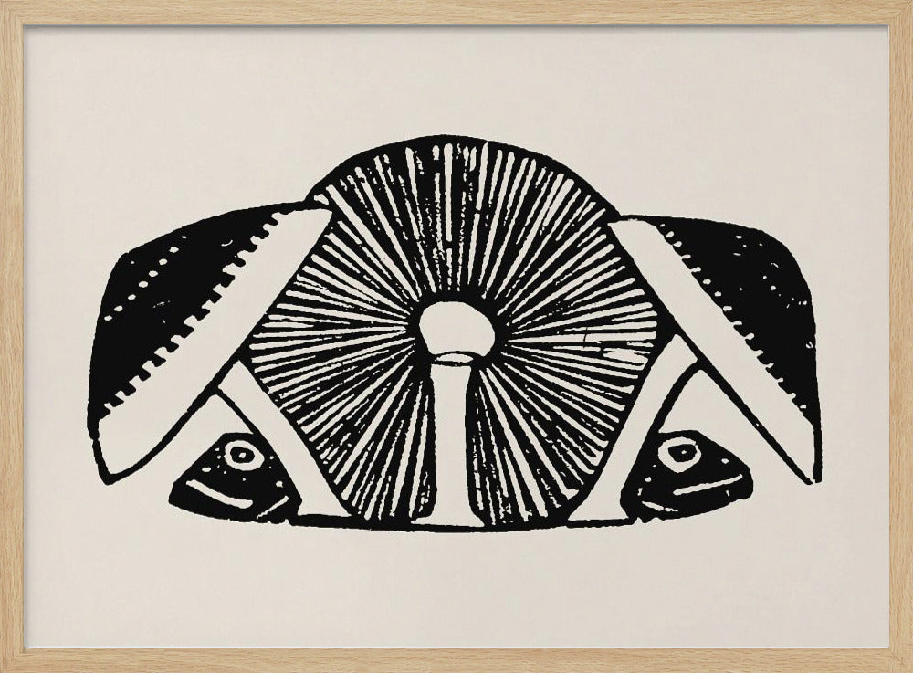 Three Mushrooms 1892 Beige | Poster