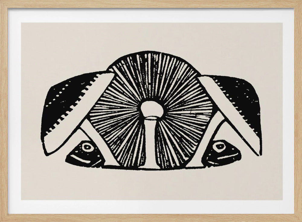 Three Mushrooms 1892 Beige | Poster