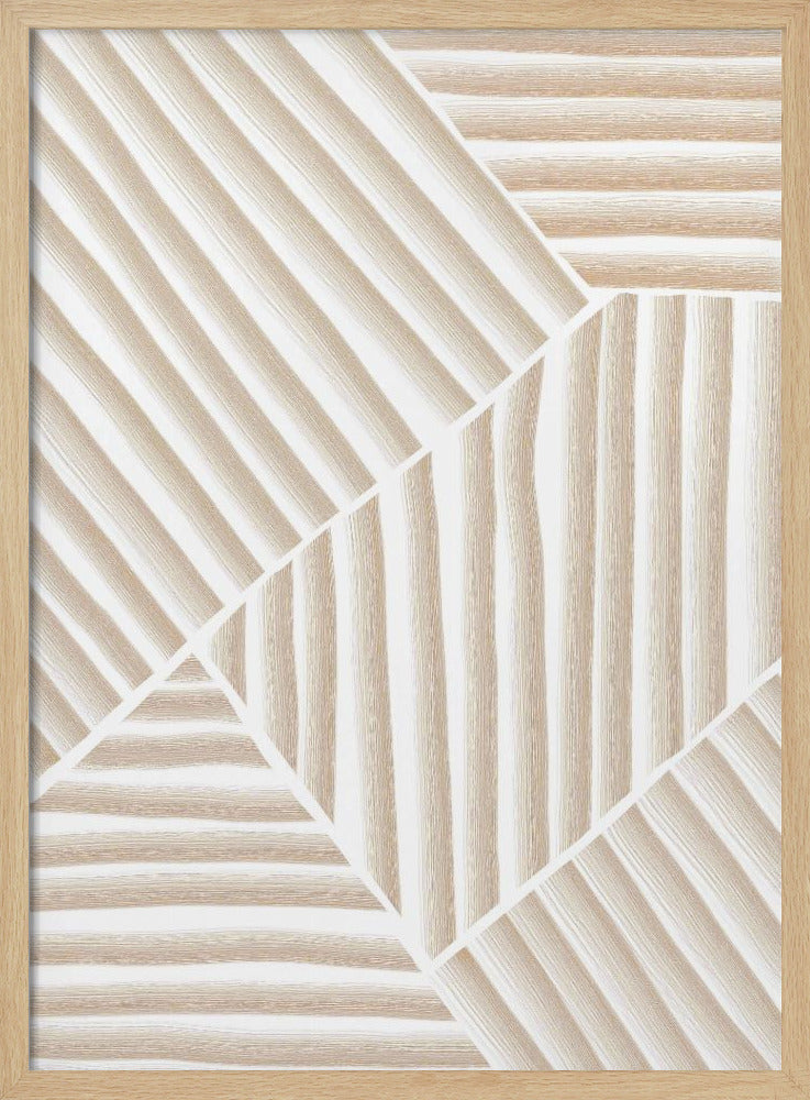 Beige lijnkunst | Poster